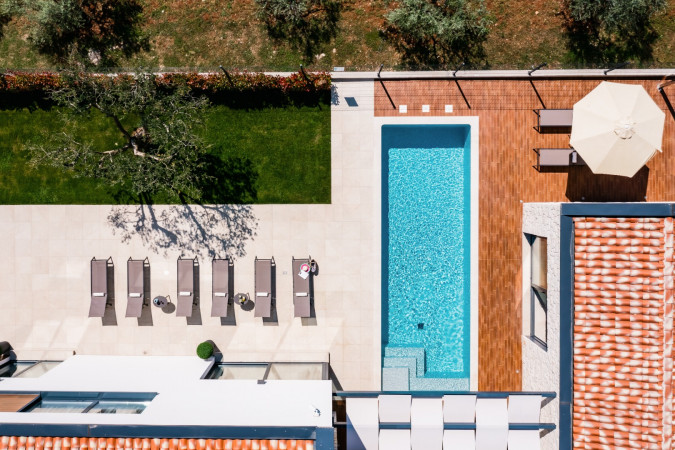 Aerial photos, VILLA ANSI Luxury holiday home near Vi&scaron;njan in Istria VI&Scaron;NJAN/ISTRA/CROATIA